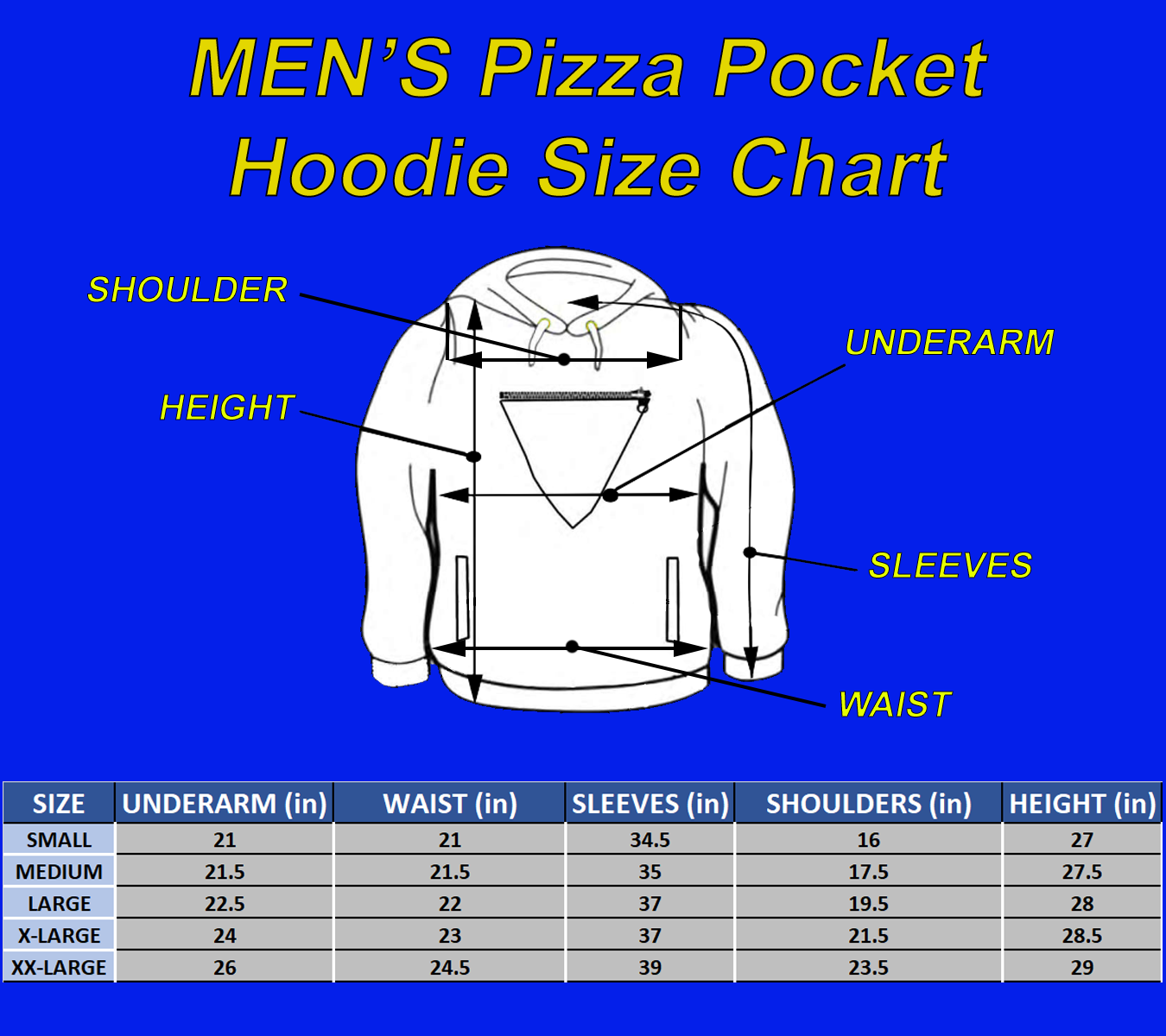 Men s Pizza Pocket Hoodie The Pizza Pocket
