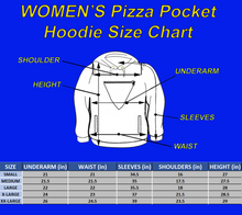 Load image into Gallery viewer, Women&#39;s Pizza Pocket Hoodie!